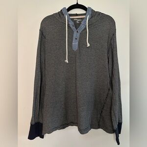 Overdrive Gray & Blue Lightweight Hoodie (L)